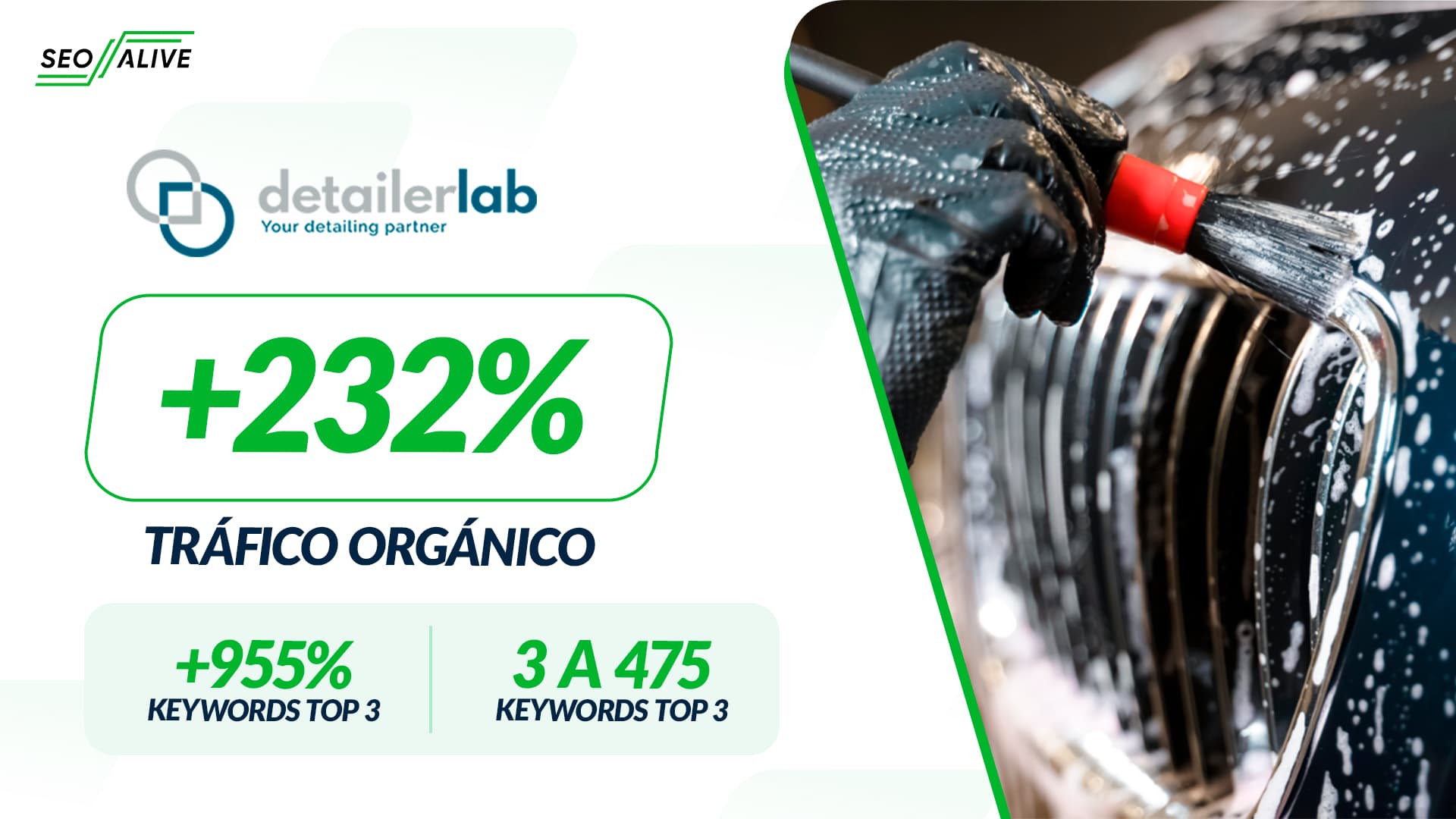 detailerlab — +2542% top 3 keywords