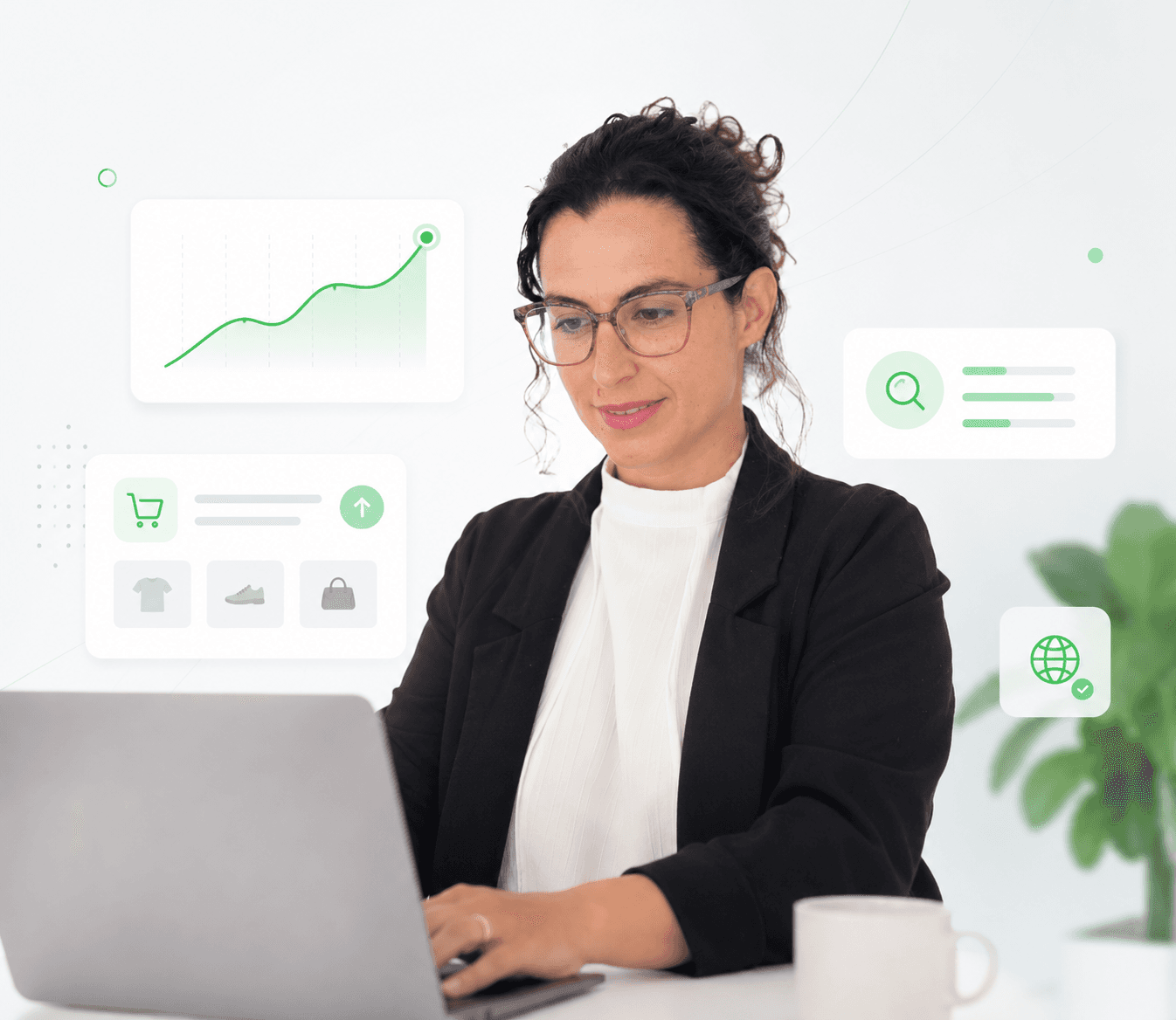 Online store manager working on their SEO