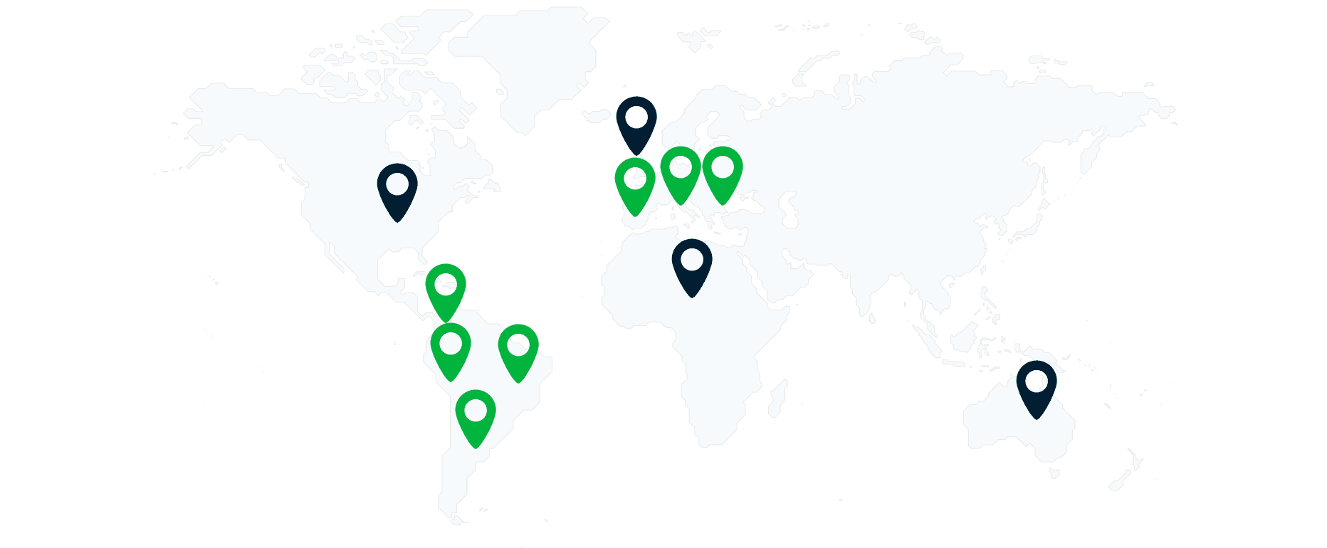 SEO Alive international team map