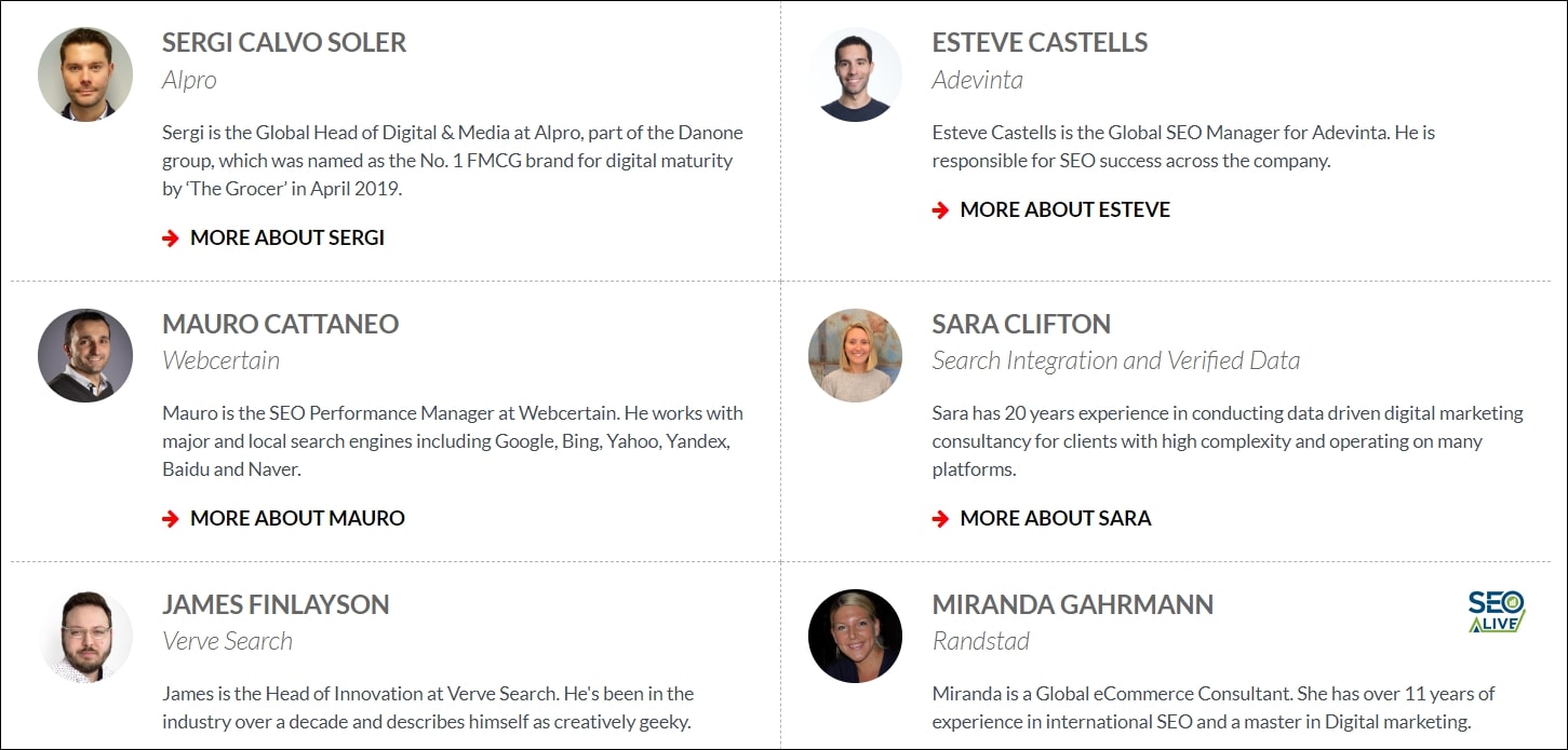 Speakers International Search Summit Barcelona 2019