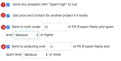 Ajustes recomendados para la fase de evalutation en Link Affinity