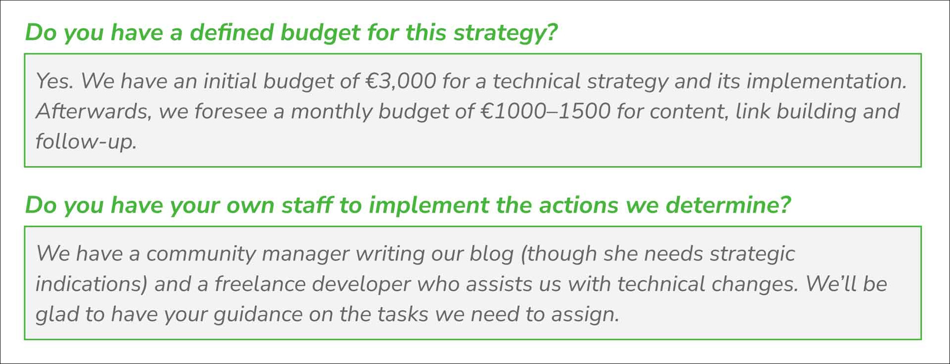 Marketing brief Quote from SEO Alive