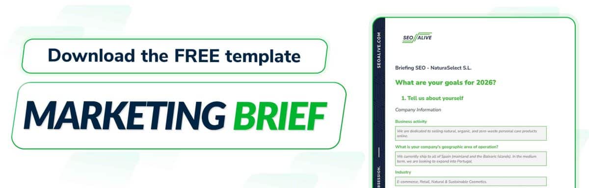 Download the Marketing brief template from SEO Alive