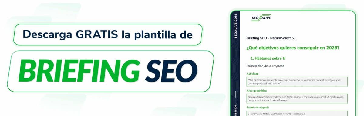Descarrega la plantilla de Briefing SEO de SEO Alive