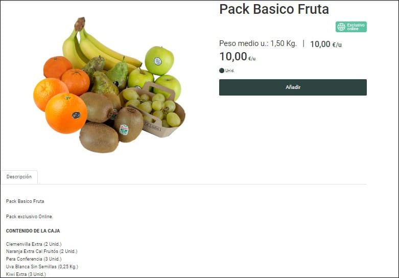 Incorrect product sheet