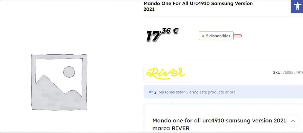 Exemple de fitxa de producte amb imatges trencades